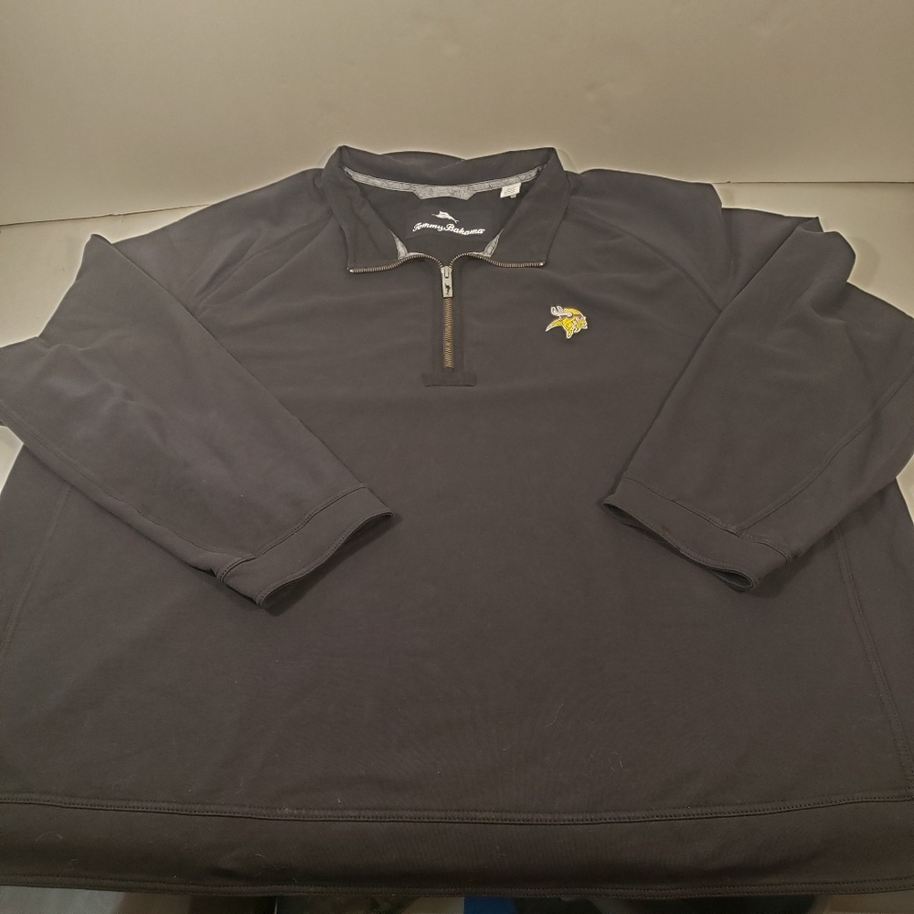 TOMMY BAHAMA NFL VIKINGS  1/4 ZIP PULL OVER